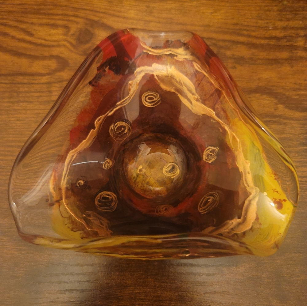 Vintage retro MCM glass art